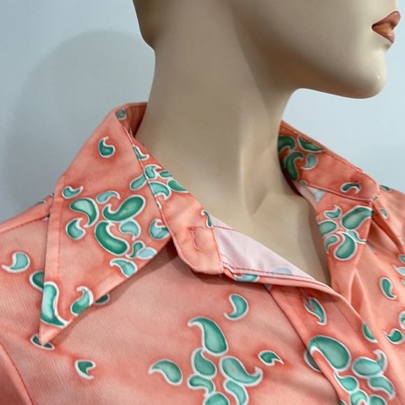 Vintage 70s Polyester Button Down Shirt - Picture 2 of 15